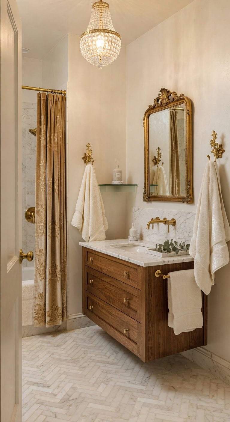 marble gold velvet retreat