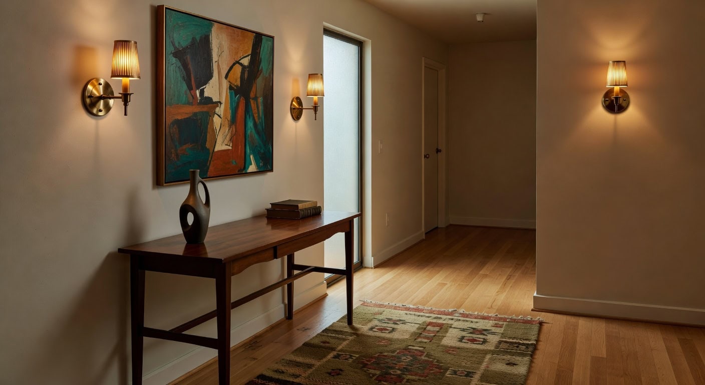 matching finish sturdy mounting warm lighting