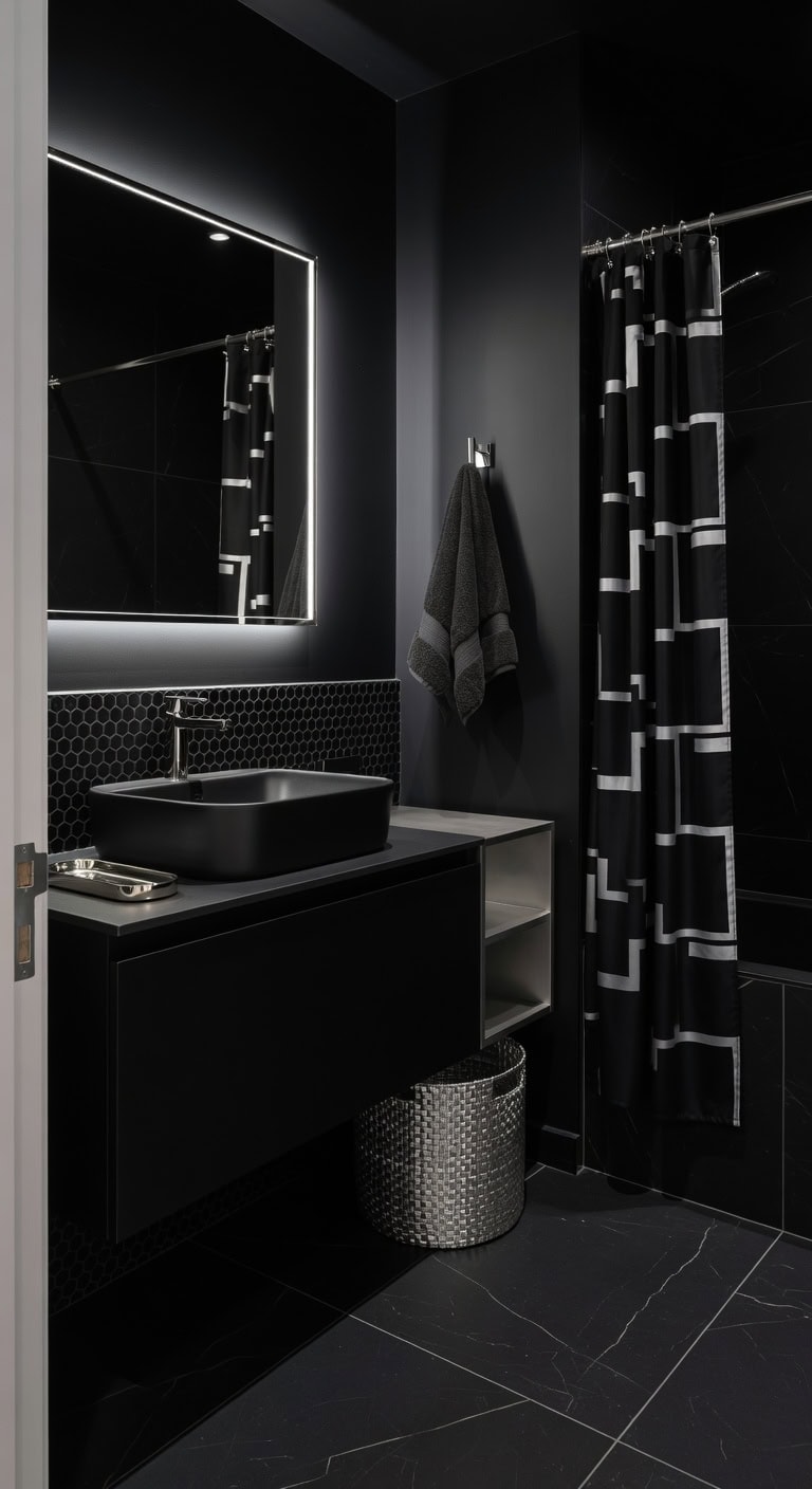 matte black and silver glamour