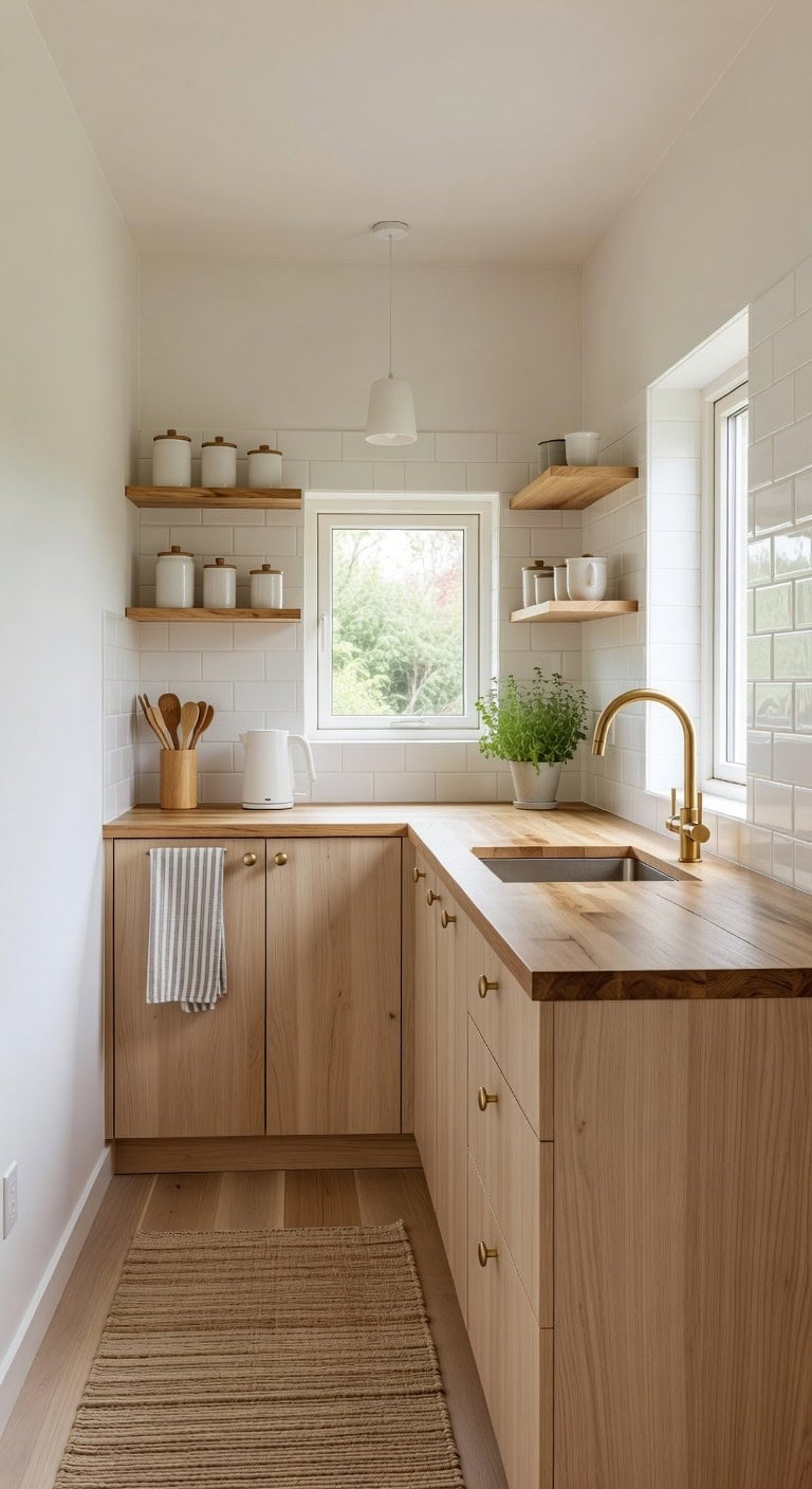 maximized minimal kitchen storage solution