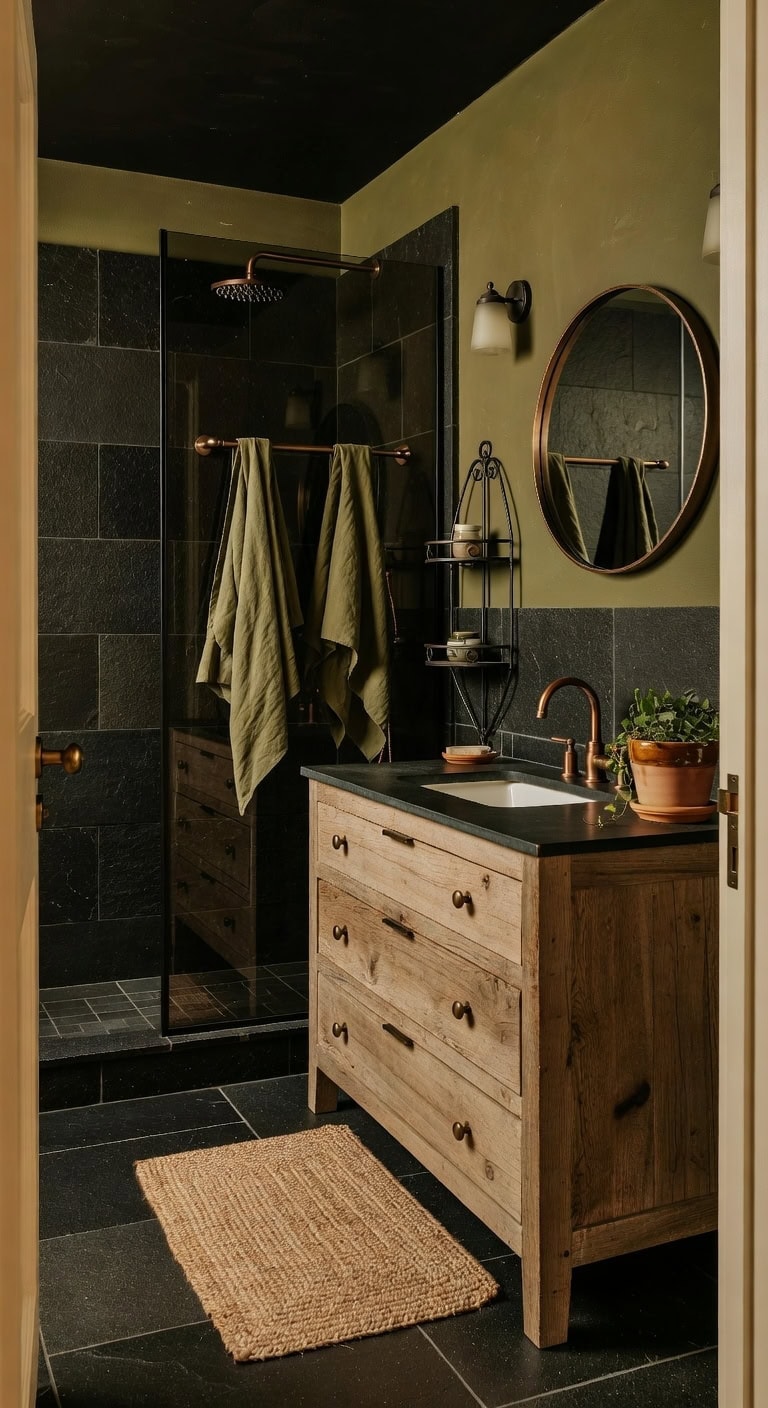 mediterranean black limestone retreat