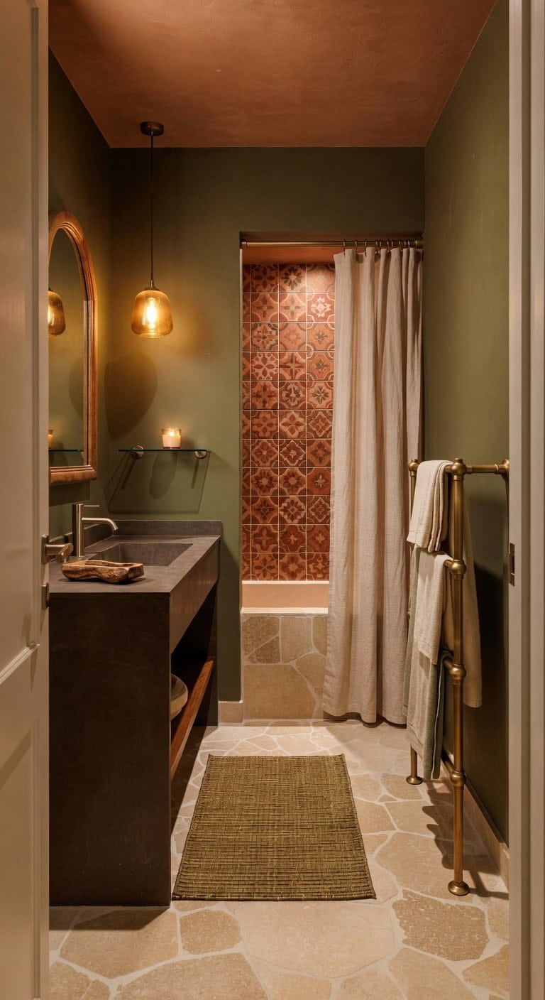 mediterranean travertine olive wood retreat