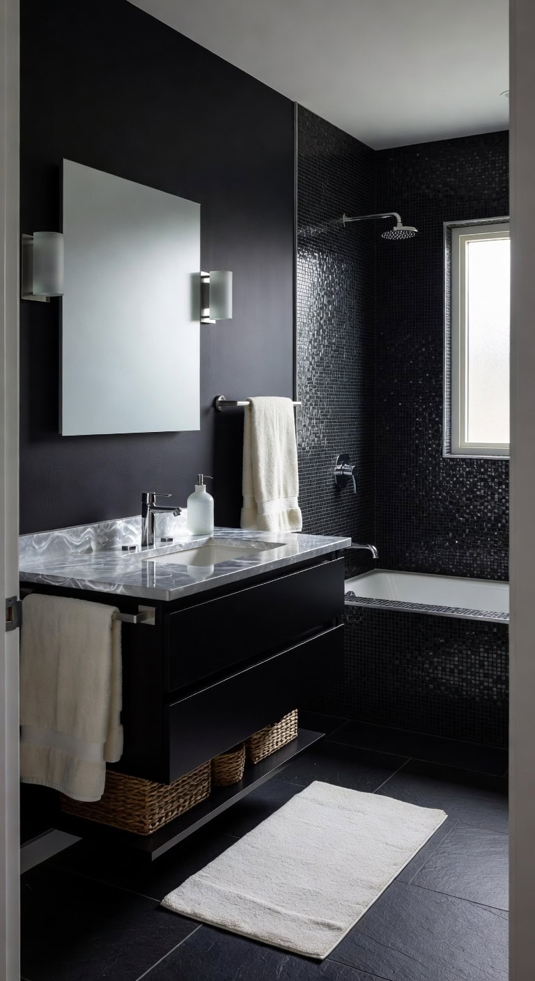 midnight sea glass coastal chic