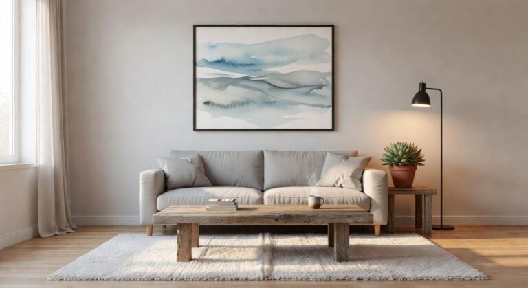 minimalist blue watercolor prints highlights