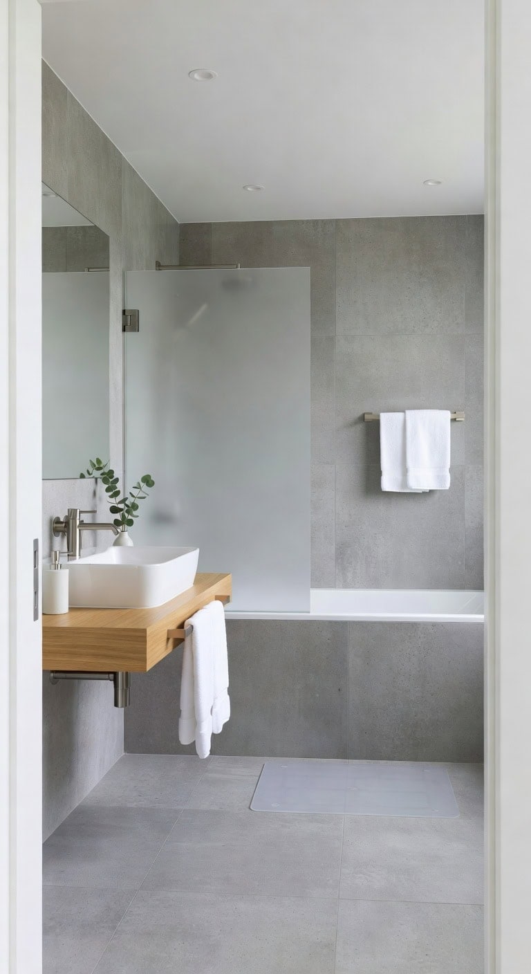 minimalist concrete look spa retreat
