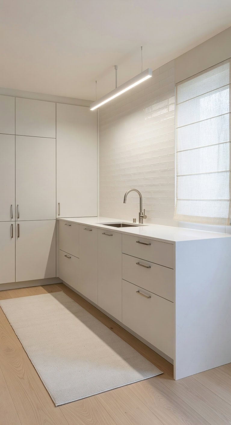 minimalist flat panel kitchen cabinets