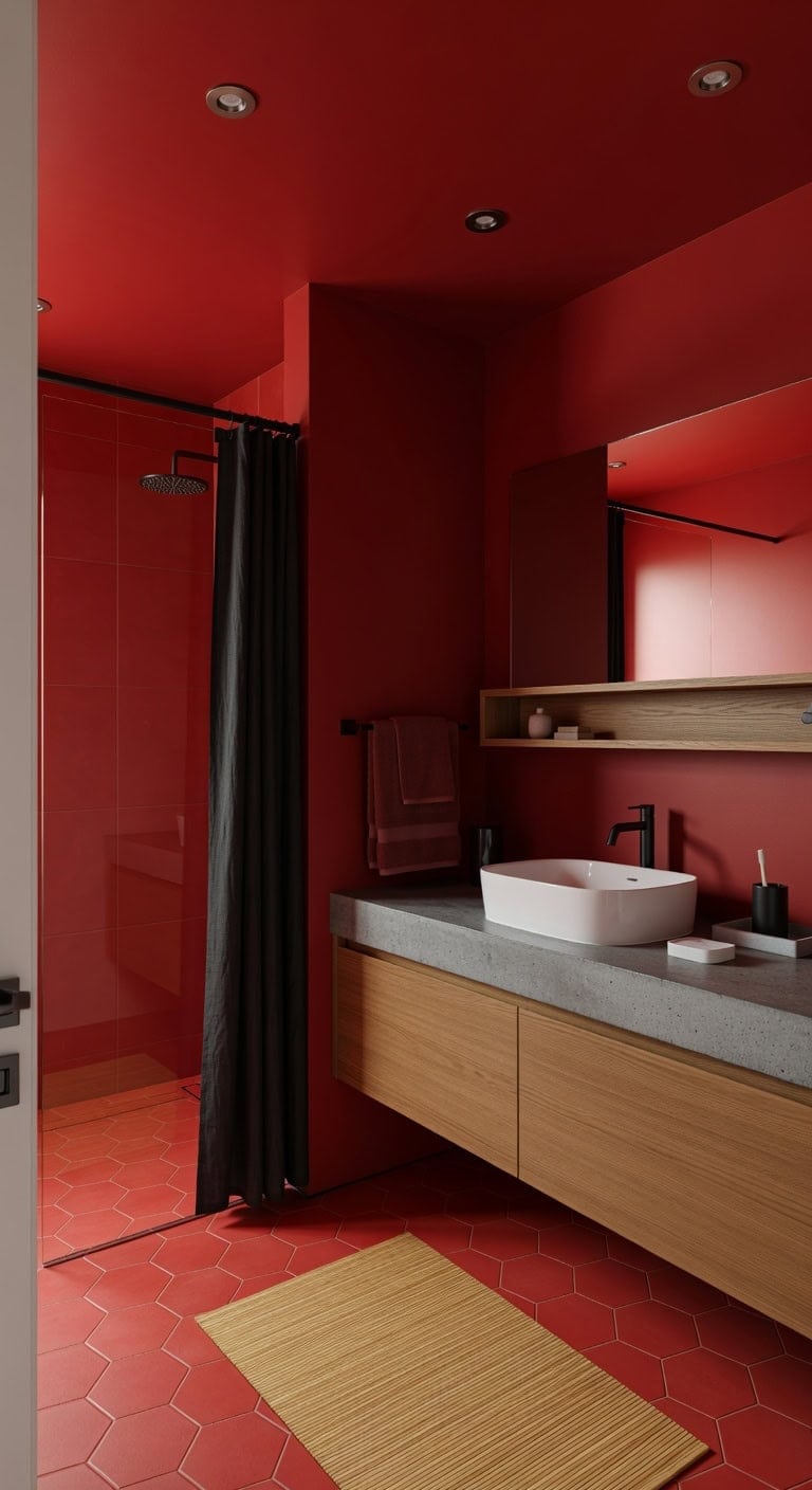 minimalist monochrome bathroom vignette