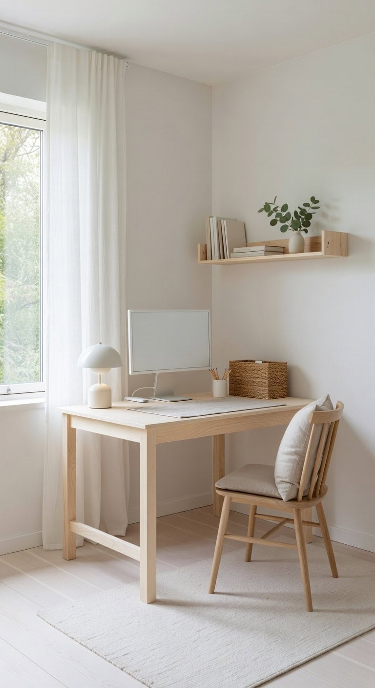 minimalist scandinavian sunlit uncluttered