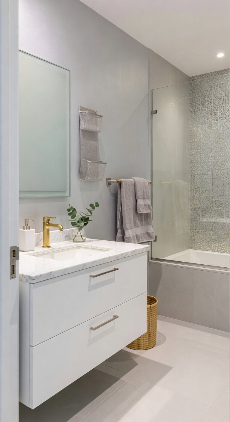 minimalist silver mesh spa vibe