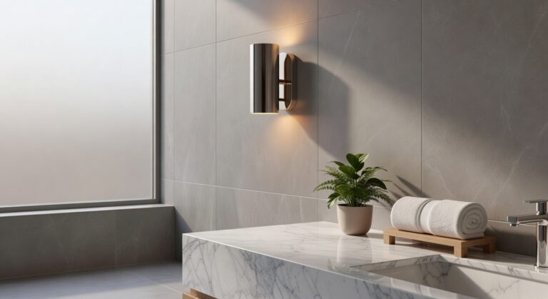 modern chrome bathroom sconces