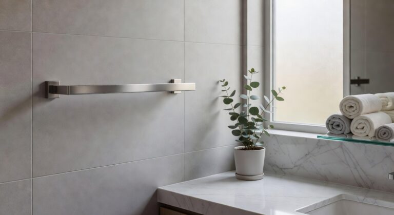 modern chrome towel bars