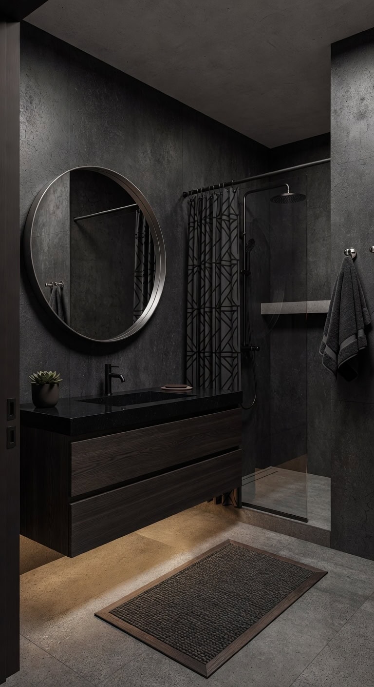 modern industrial black quartz