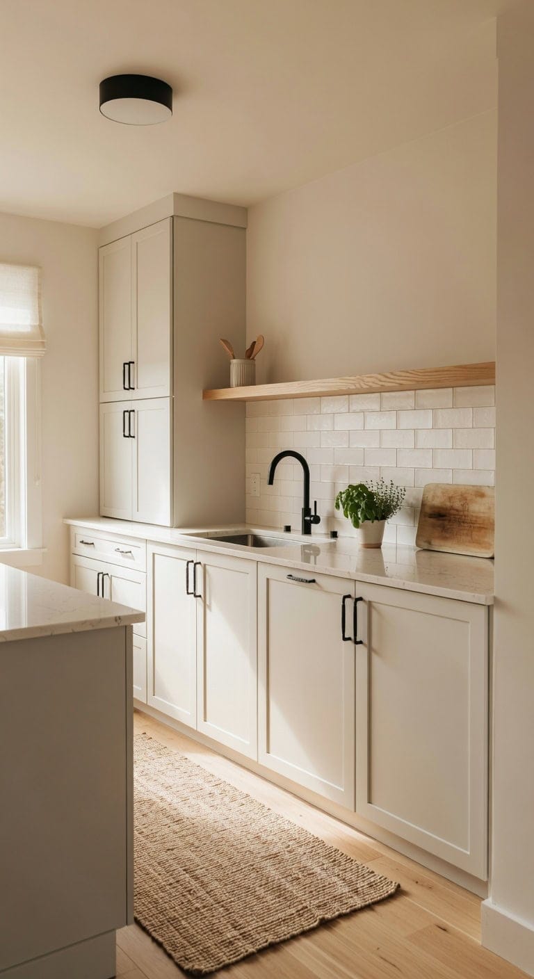 modern minimalist warmth kitchen design