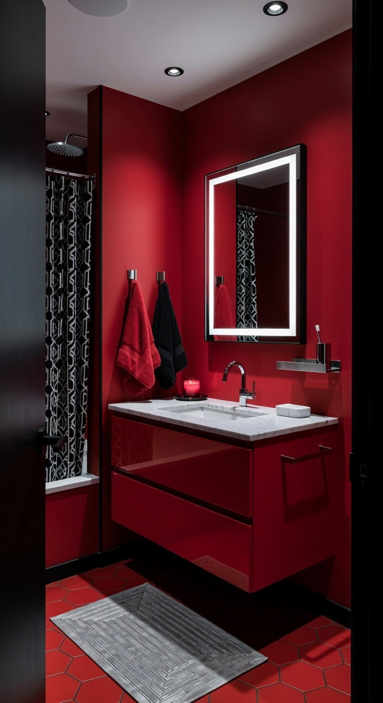 monochrome luxe marble accents