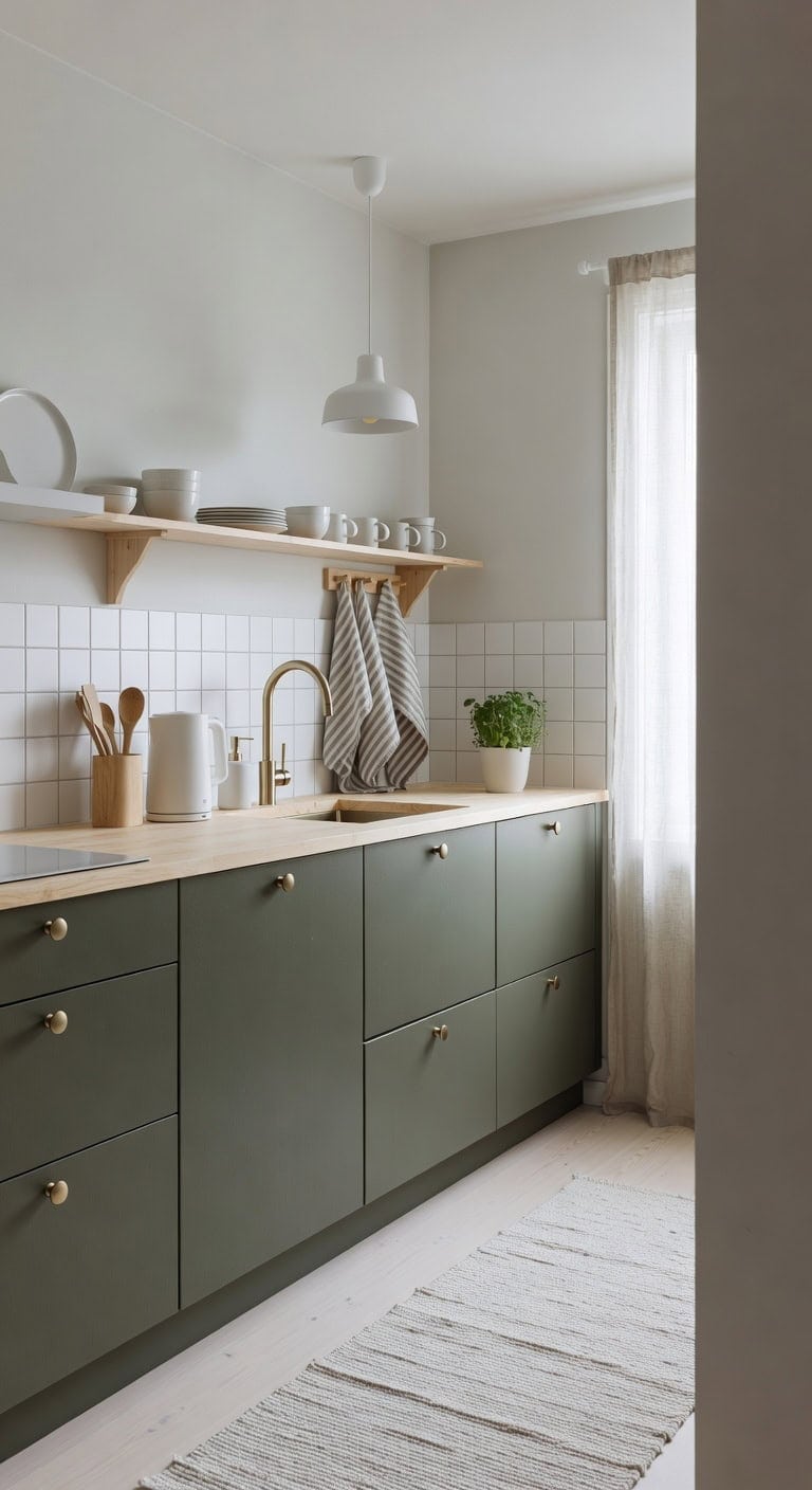 muted olive scandinavian intentional warmth