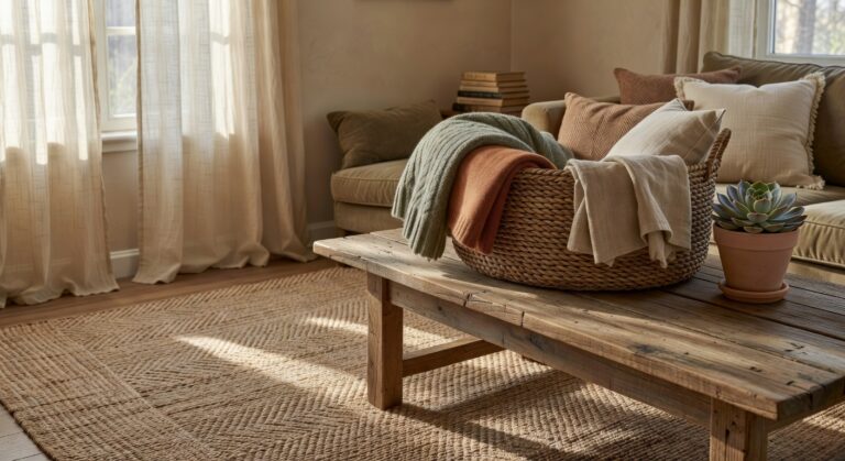 natural woven storage baskets