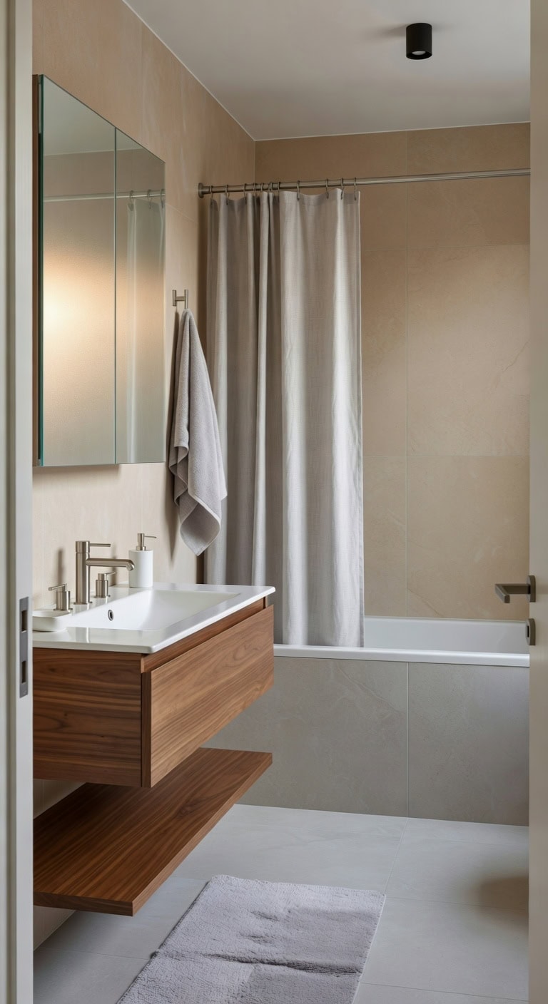nordic minimal gray bathroom