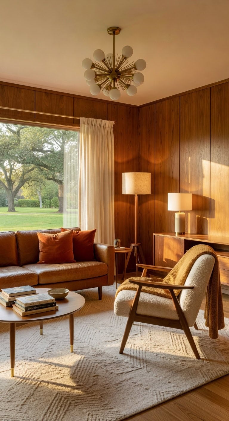 nostalgic mid century wood paneling charm