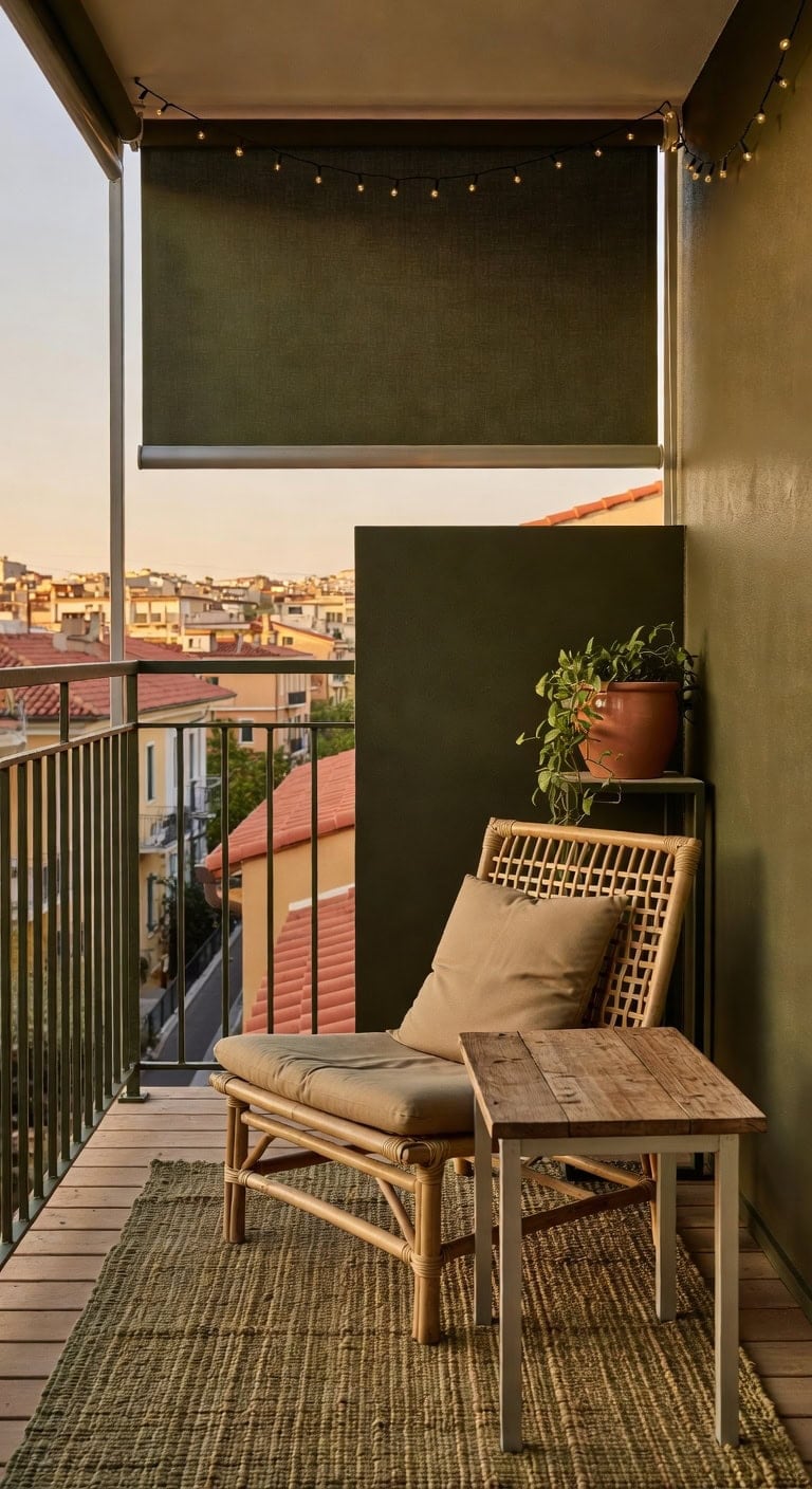 olive mediterranean cozy balcony
