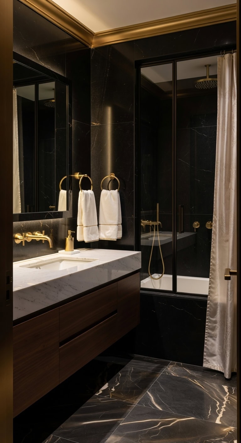 onyx brass silk luxe