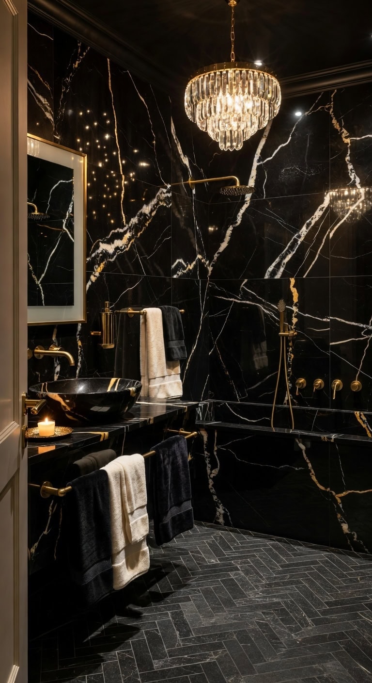 onyx brass velvet luxury
