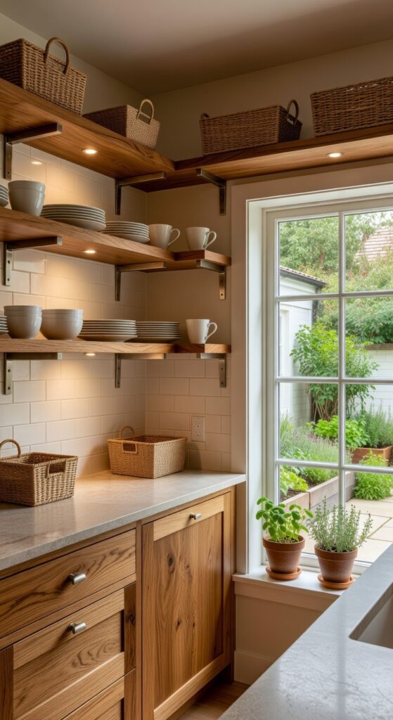15 Open Kitchen Cabinets Designs That Ditch Doors