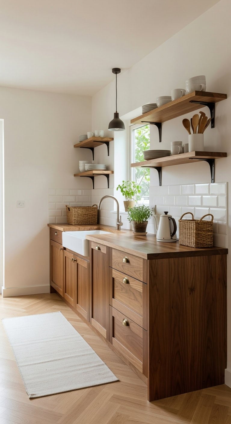 open layered airy kitchen