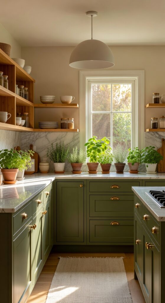 21 Olive Green Kitchen Cabinets Designs That Feel Organic