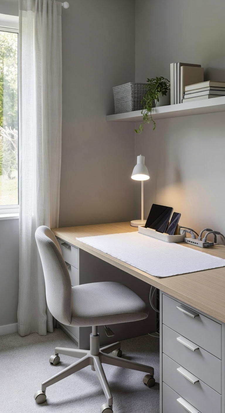 organized clutter free and powered devices