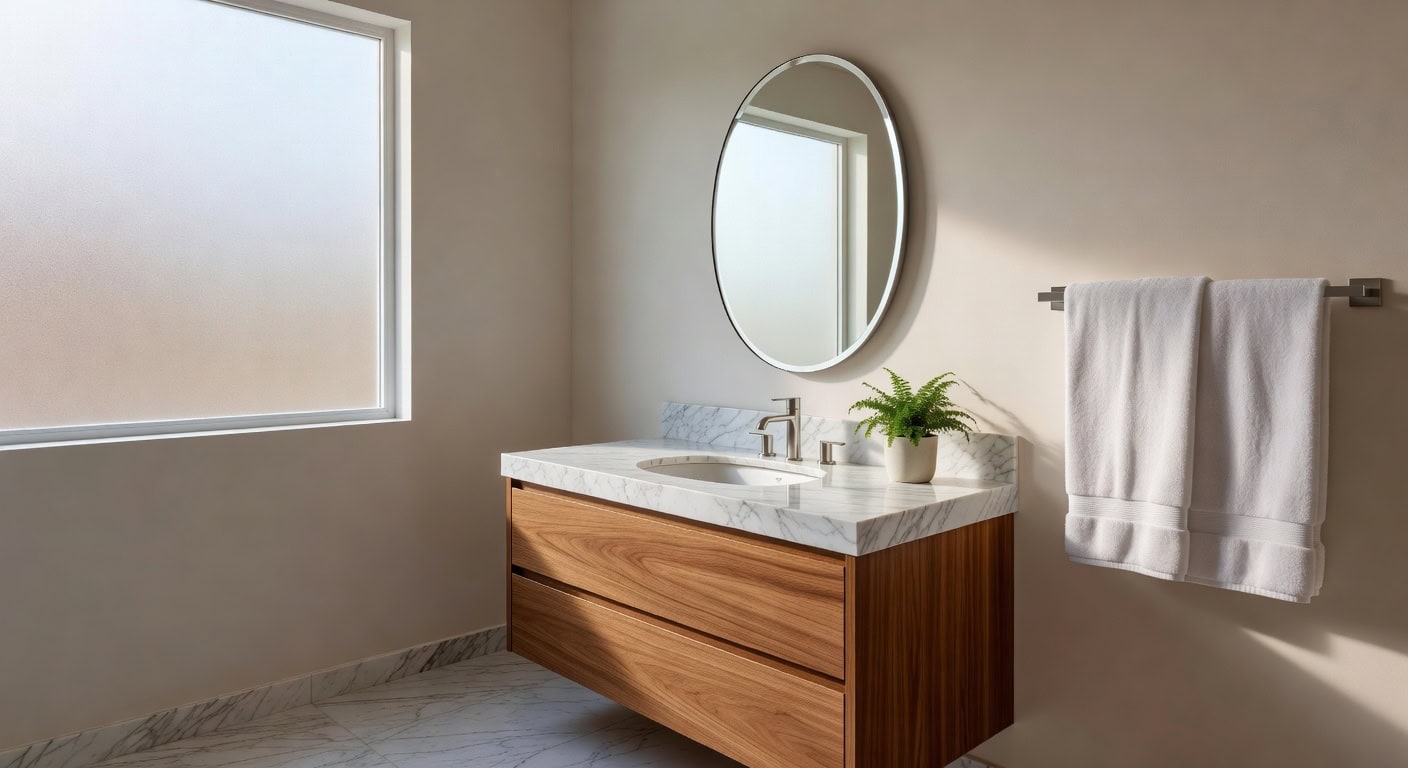 oval beveled sturdy moisture resistant