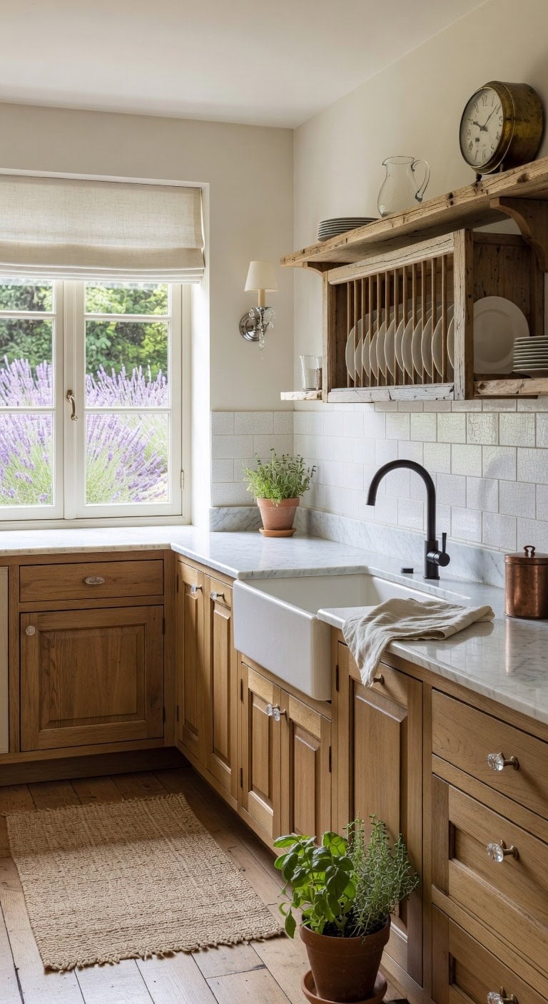 patina oak with crystal