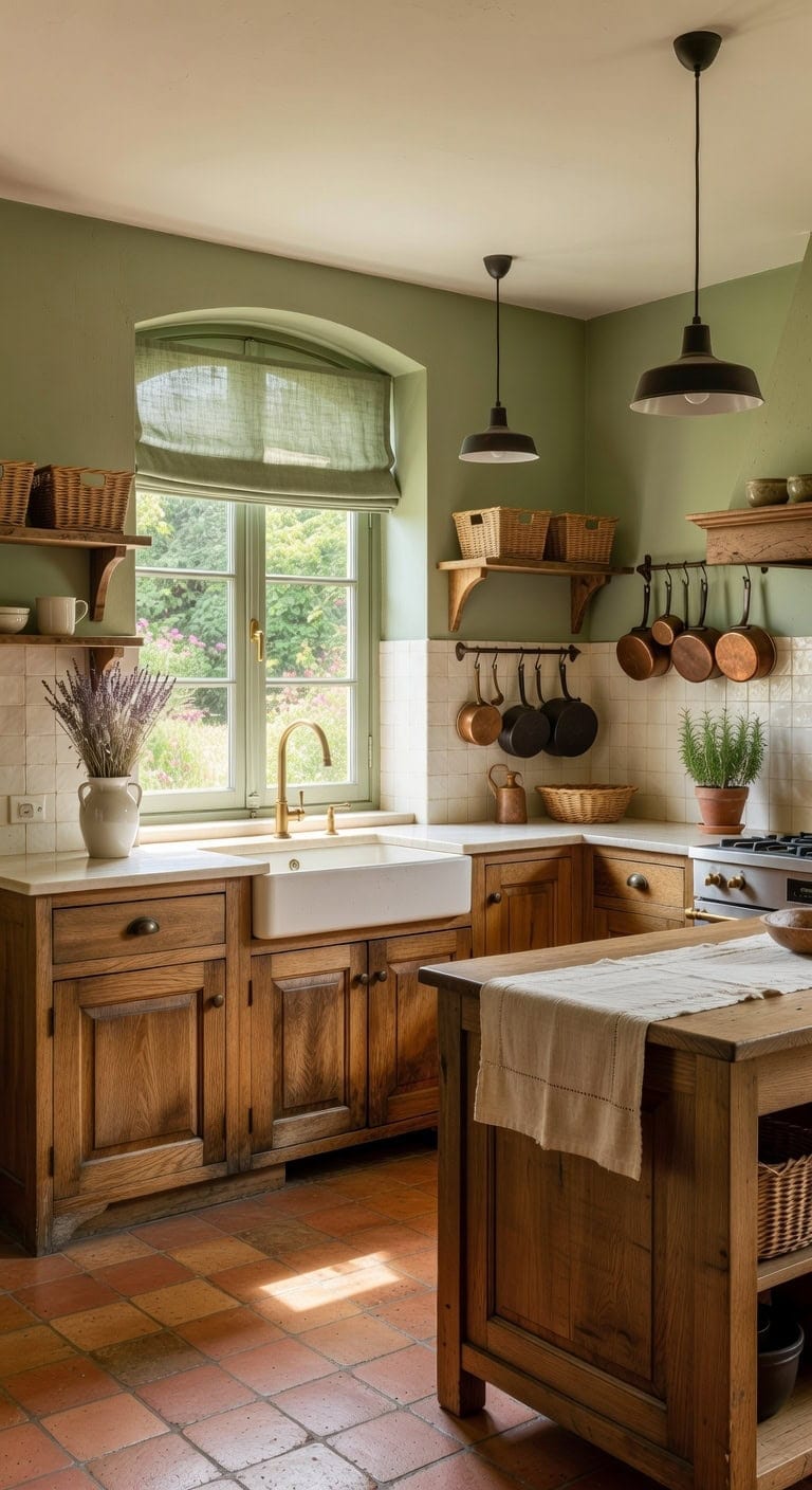 patinated hickory french kitchen