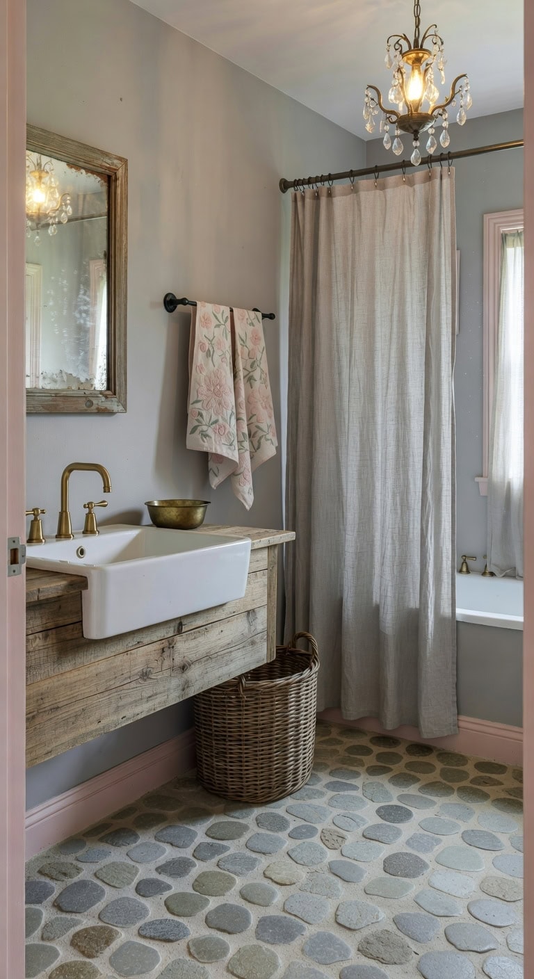 pebble gray cottage bathroom charm