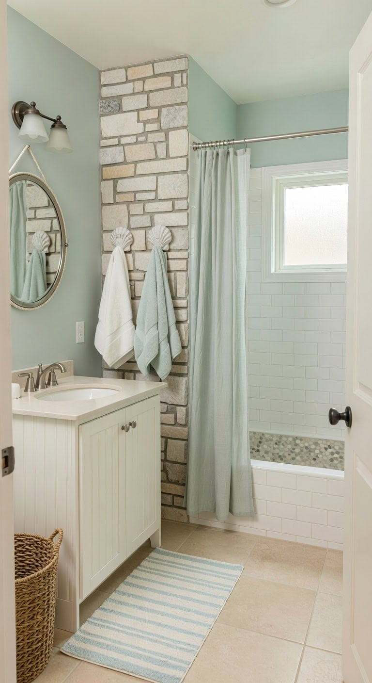 pebble mosaic coastal cottage retreat