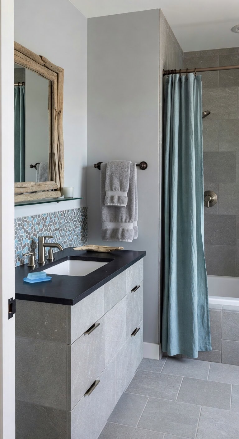 pebble mosaic coastal gray retreat