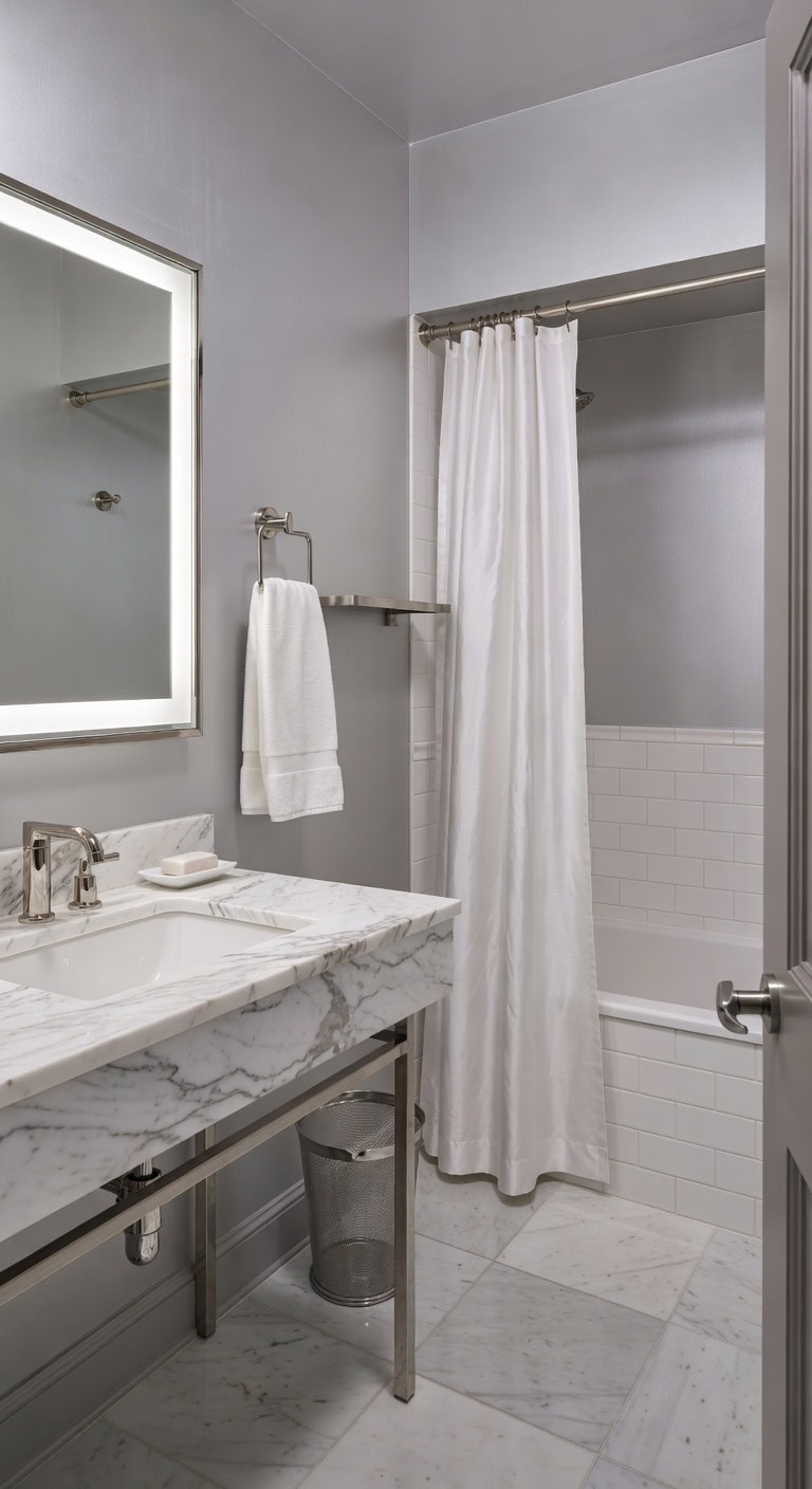 polished chrome porcelain elegance