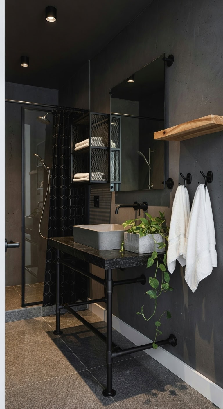 polished granite industrial loft