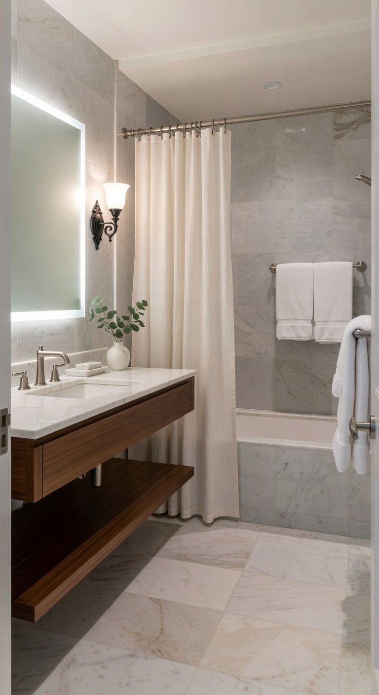 polished limestone spa retreat