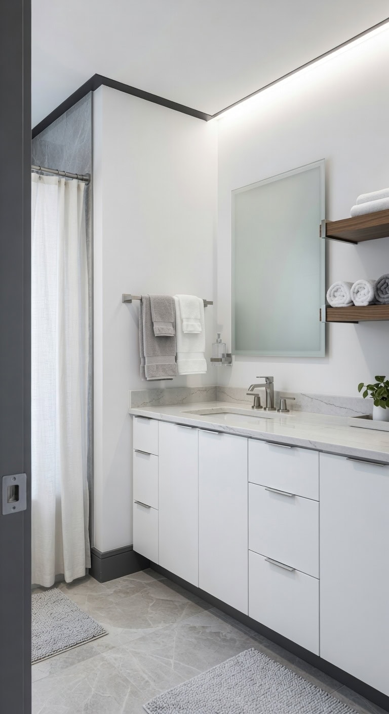 quartzite chrome acrylic modernity