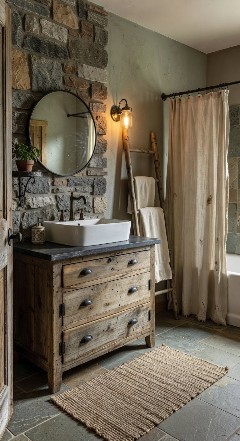 reclaimed stone farmhouse warmth
