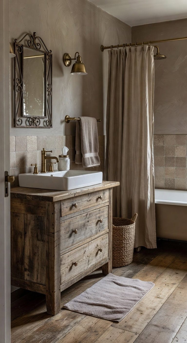 reclaimed wood brass farmhouse