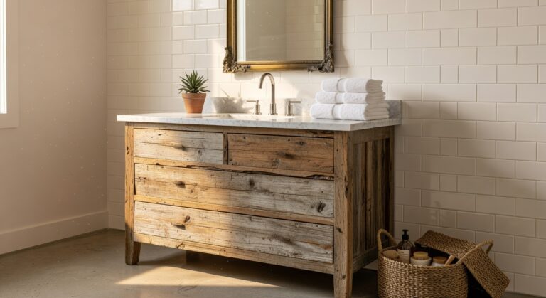 recycled wood bathroom vanities