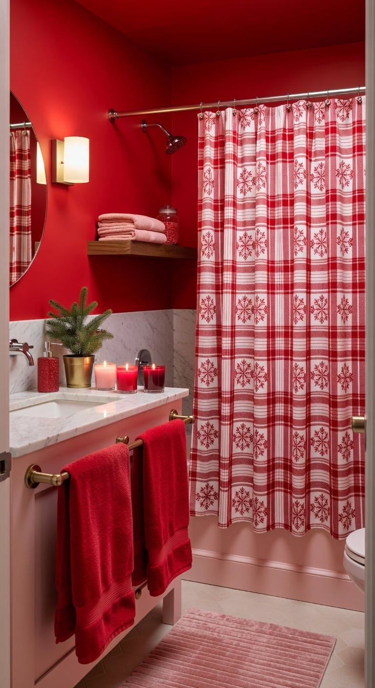 red and pink holidaybathroom