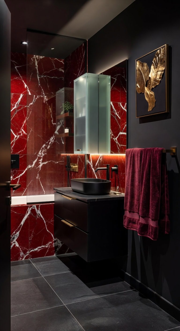 red marble urban glam