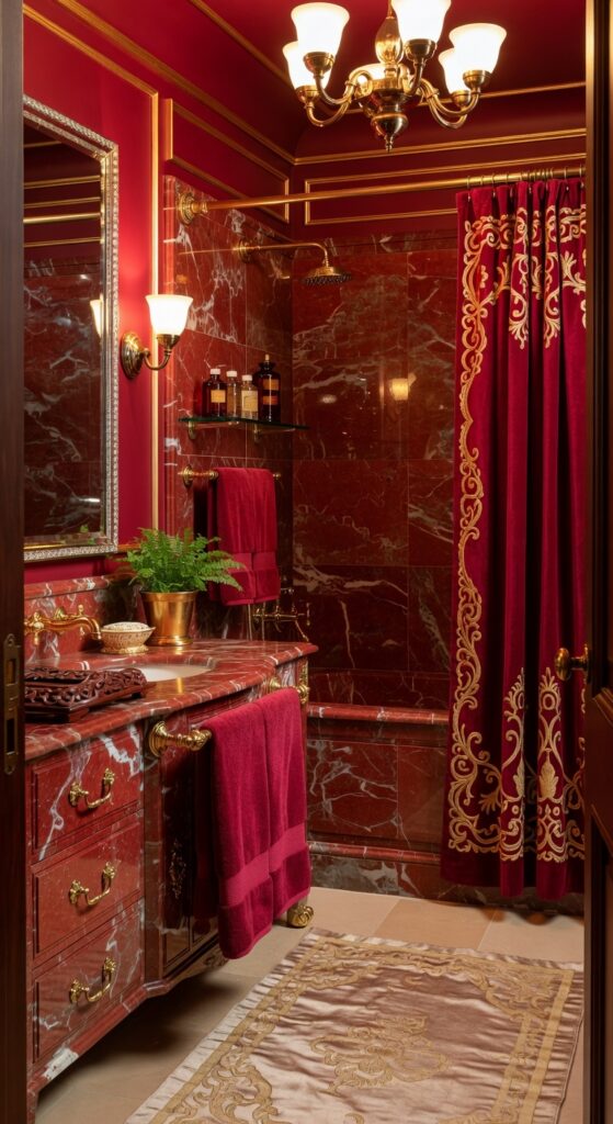 23 Red Bathroom Designs for Eye-Catching Style