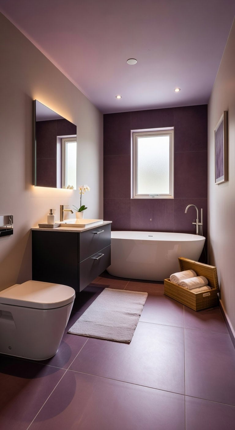 relaxing soothing sophisticated two tone plum gradient