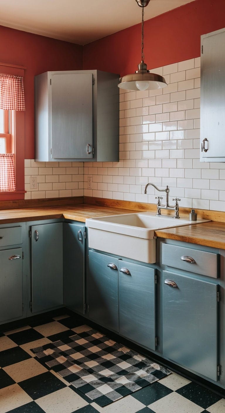 retro charm vintage metal kitchens