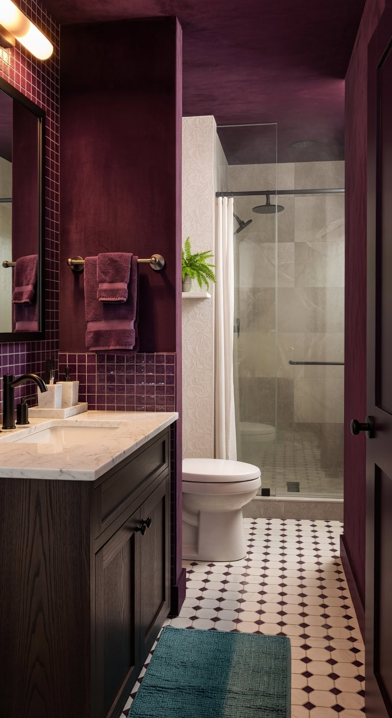 rich plum mosaic sanctuary