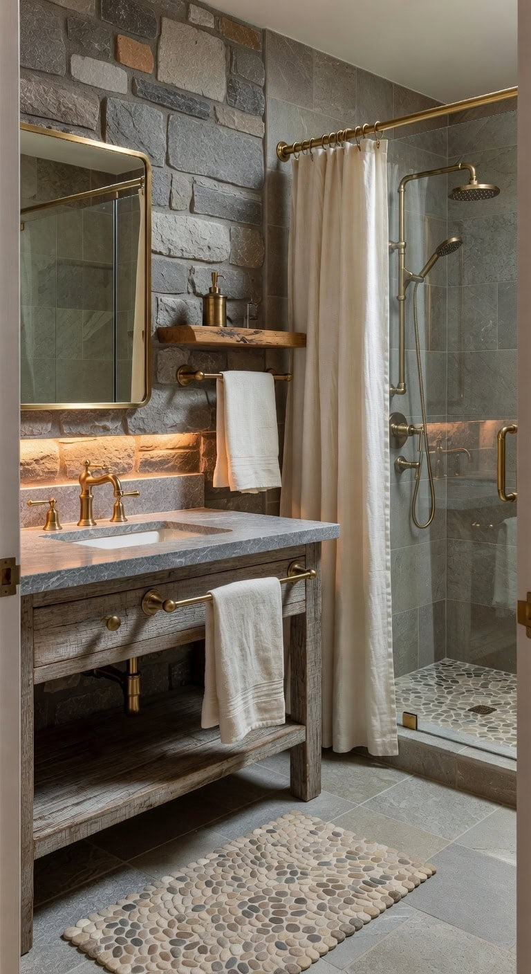 river rock rustic elegance