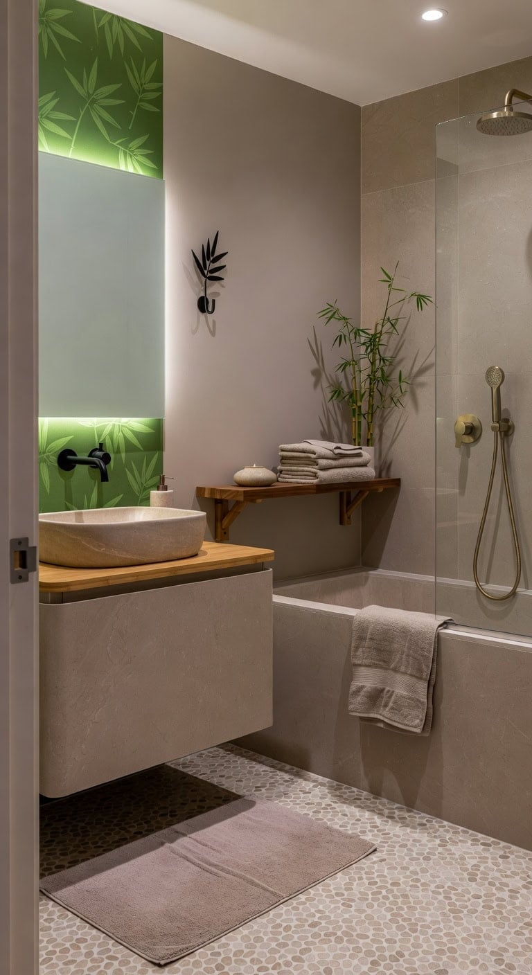 river stone taupe bamboo retreat